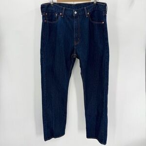 Levi's Jeans Mens 38x34 Dark Blue Cotton Denim Classic Straight Leg Regular Fit